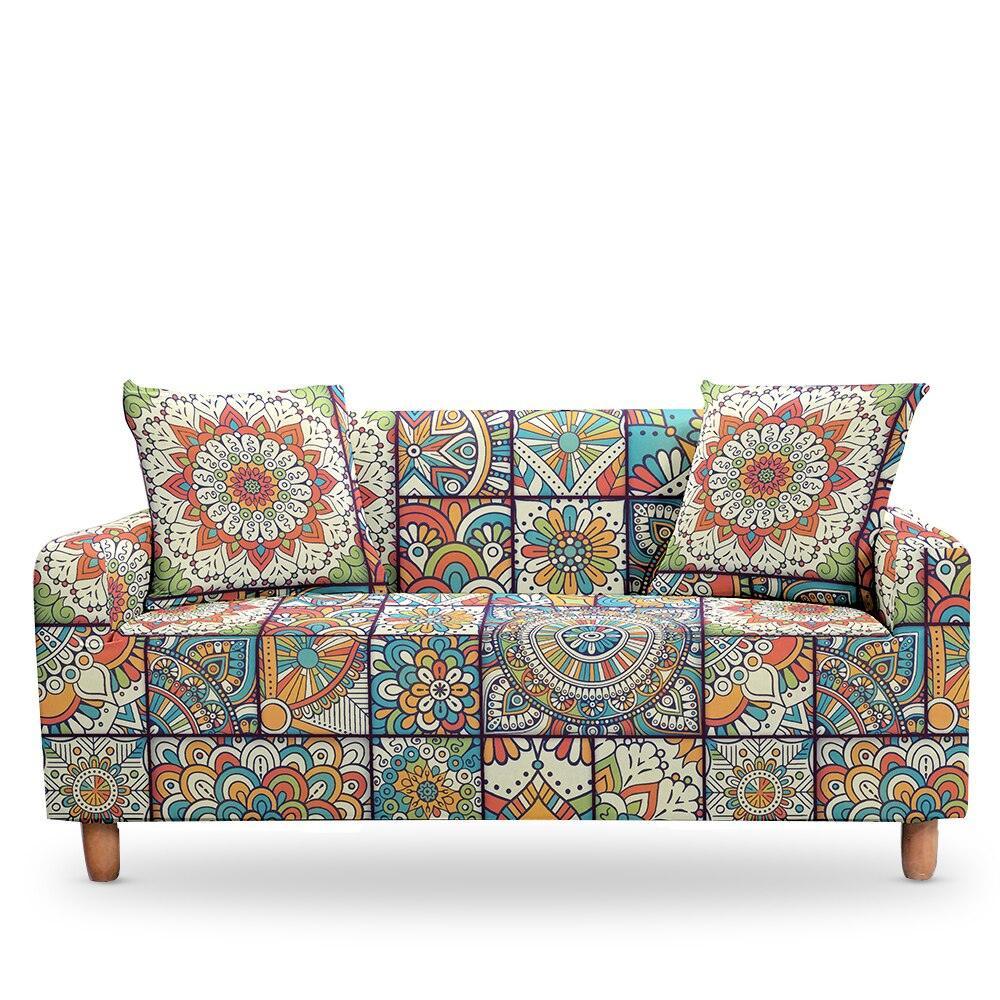 50% OFF 1/2/3/4 Seat Mandala Print Elastic Sofa Couch Cover - Pretty Little Wish.com