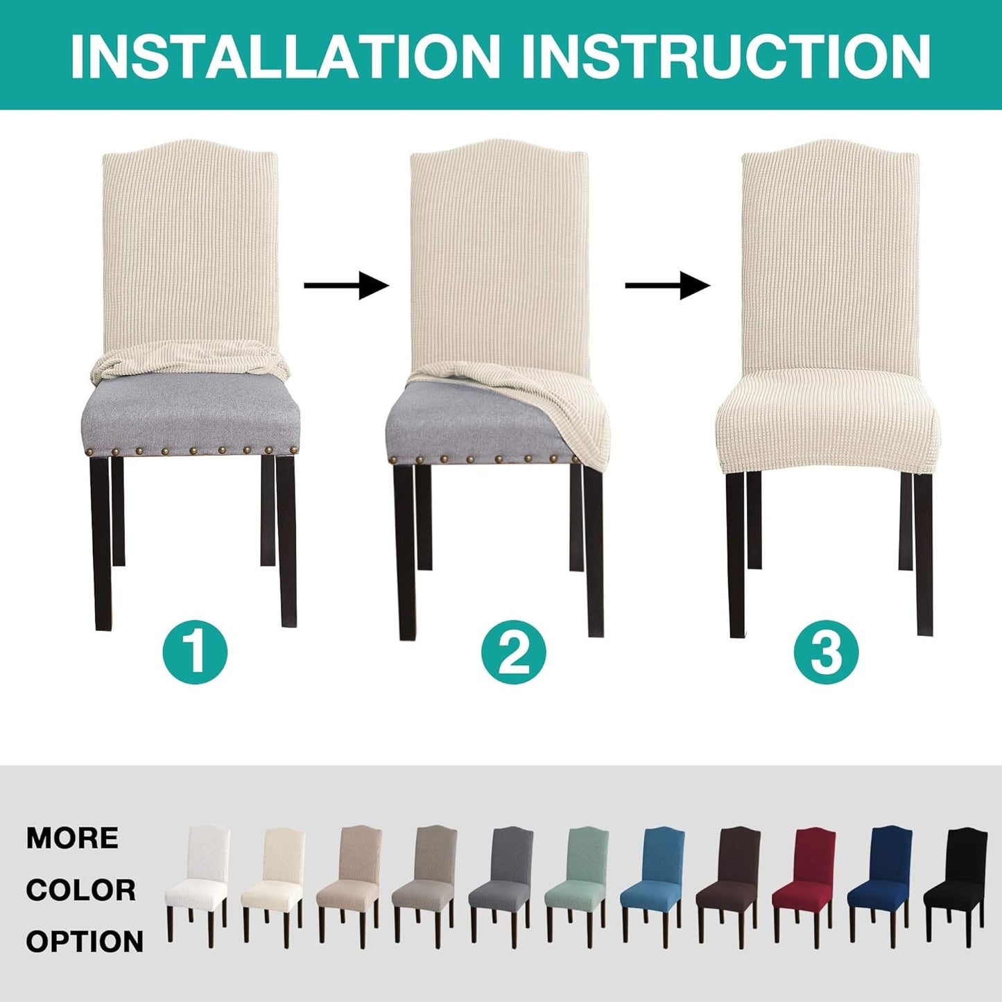 PrettyLittleWish Waterproof Stretch Dining Chair Covers™