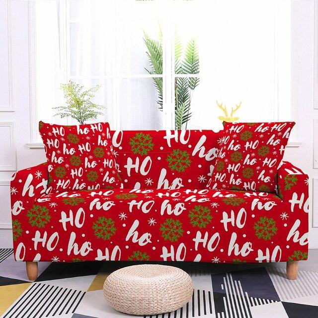 Assorted Christmas Prints Elastic Sofa Cover - Pretty Little Wish.com