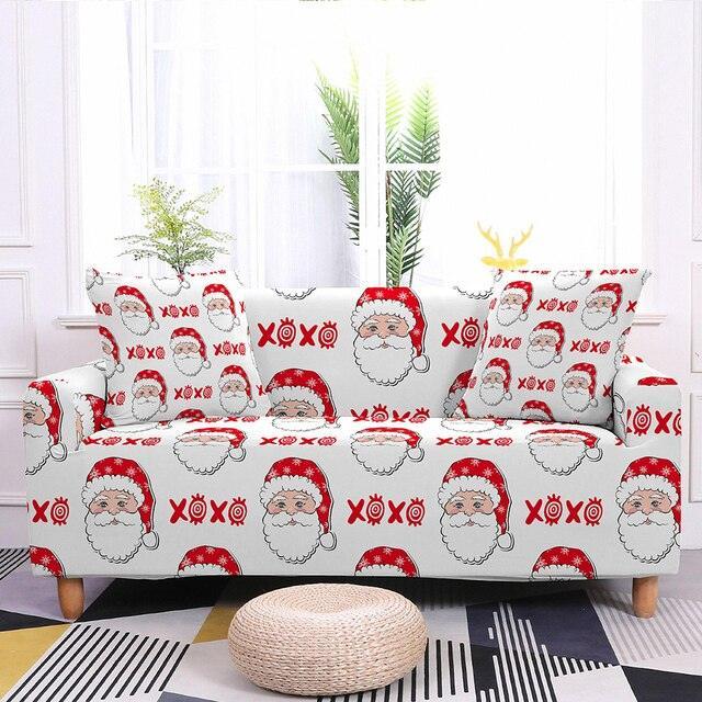 Assorted Christmas Prints Elastic Sofa Cover - Pretty Little Wish.com