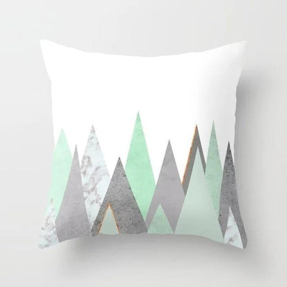 Blue/Green Geometric Cushion cover (45x45cm) - Pretty Little Wish.com