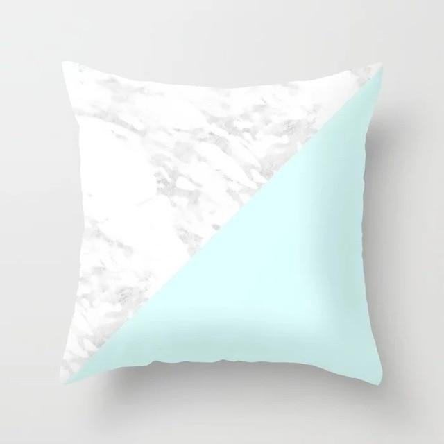 Blue/Green Geometric Cushion cover (45x45cm) - Pretty Little Wish.com