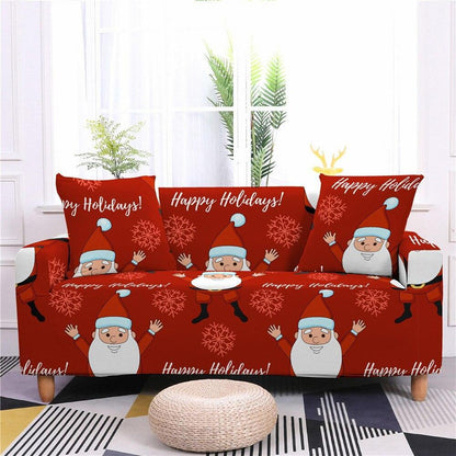 Christmas Elastic Sectional Sofa Couch Cover - Pretty Little Wish.com