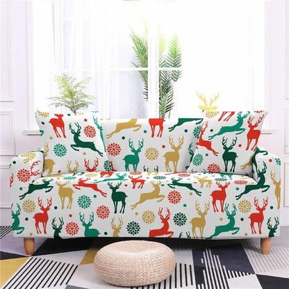 Christmas Elastic Sectional Sofa Couch Cover - Pretty Little Wish.com