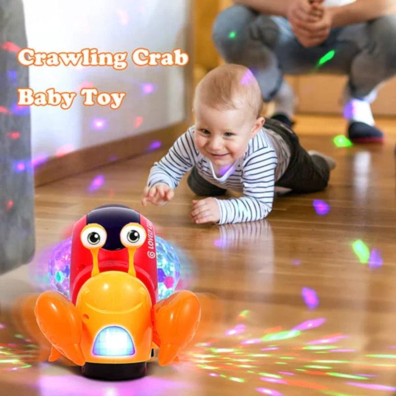 Crawling Crab Baby Toys with Music LED Interactive Development Toy - Pretty Little Wish.com