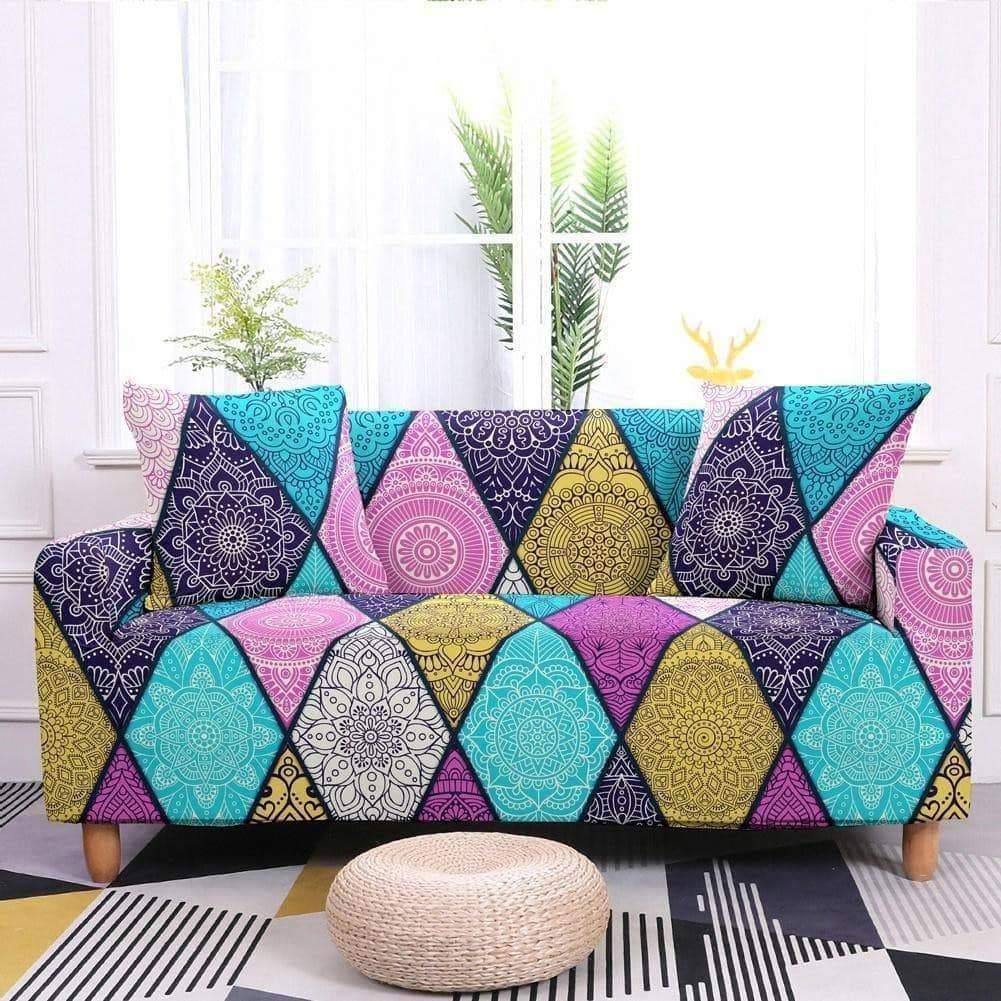 Ethnic Flower Bohemian Covers Elastic Sofa Cover 2020 - Pretty Little Wish.com