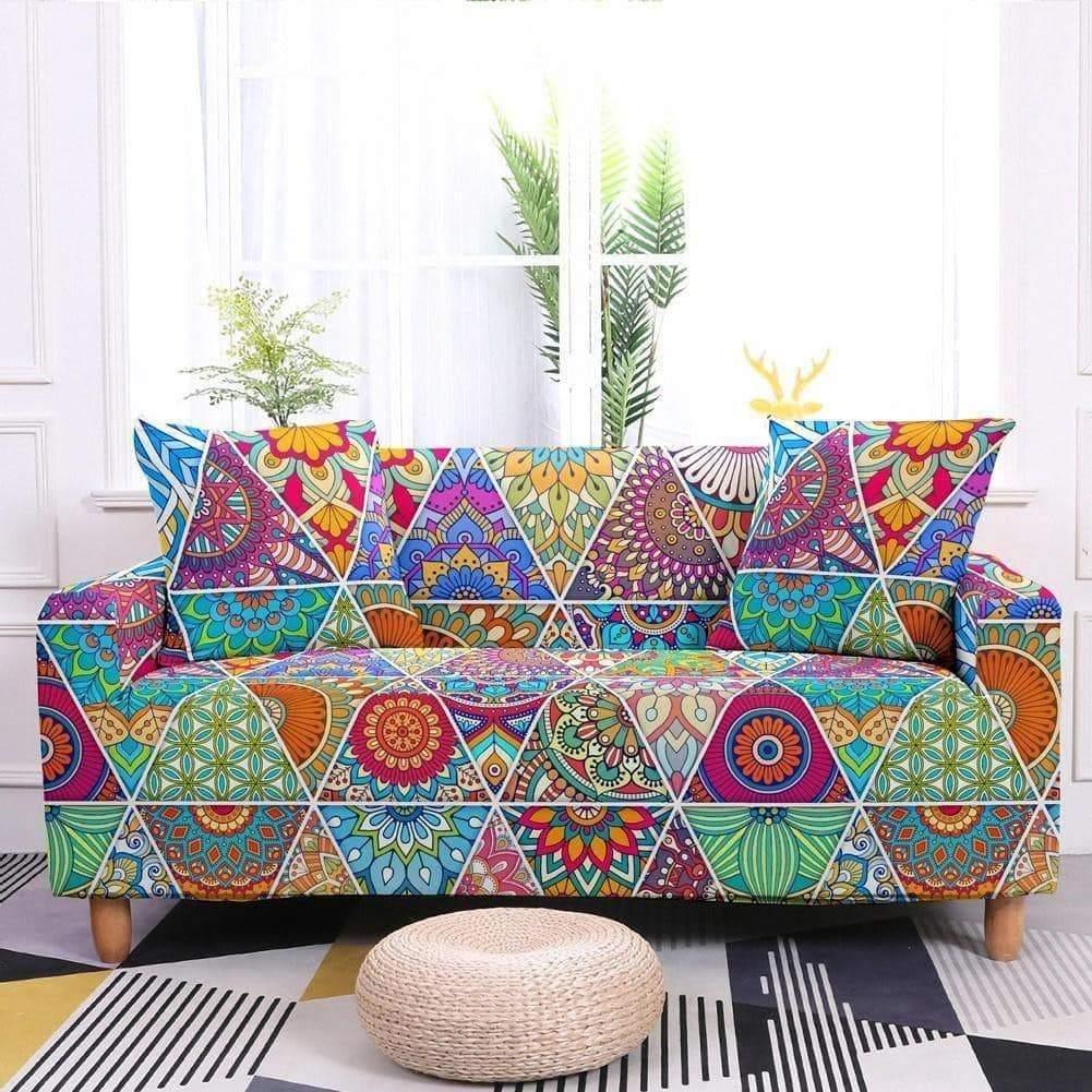 Ethnic Flower Bohemian Covers Elastic Sofa Cover 2020 - Pretty Little Wish.com