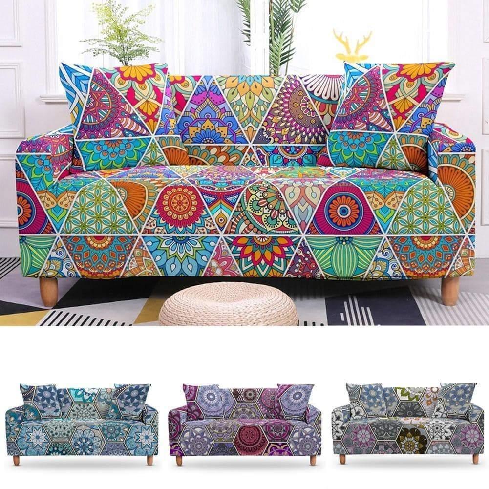 Ethnic Flower Bohemian Covers Elastic Sofa Cover - Pretty Little Wish.com