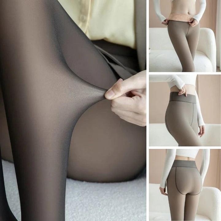 Flawless Legs Fake Translucent Warm Plush Tights - Unmatched Comfort & Style! - Pretty Little Wish.com