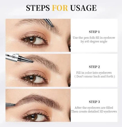 FlawlessBrow™ 4D Waterproof Microblading Eyebrow Tattoo Pen Long Lasting Wear - Pretty Little Wish.com