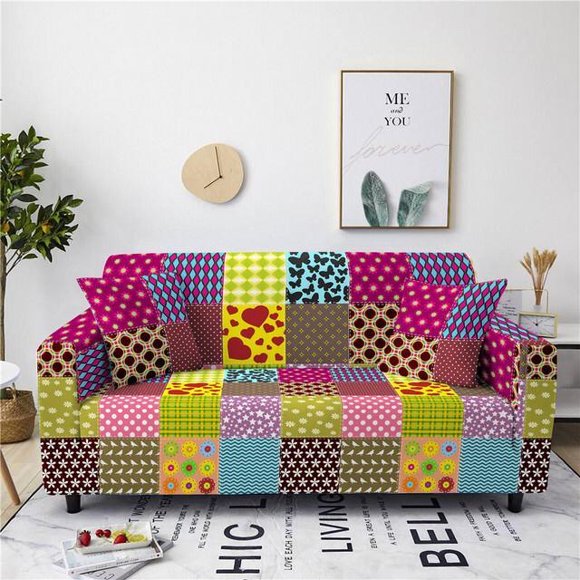 Geometric Patters Elastic Sofa Covers - Boho Sofa Cover - Pretty Little Wish.com