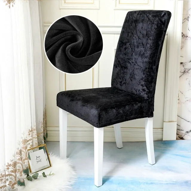 Velvet Dining Chair Covers Deluxe