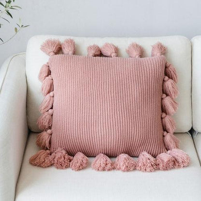 Knit Cushion Cover Solid Pillow Case 45*45cm Soft For Sofa - Pretty Little Wish.com