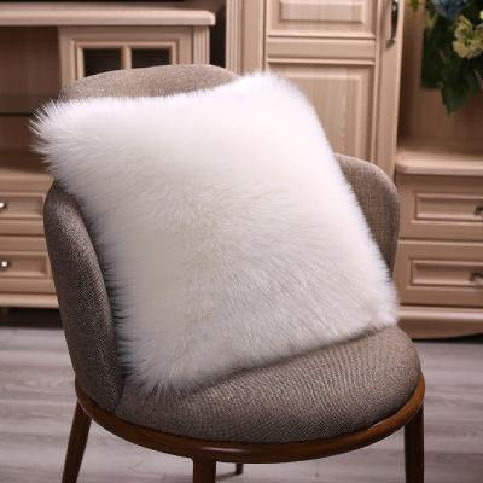 Lovely Removable Faux Fur Decorative Cushion Cover - Pretty Little Wish.com