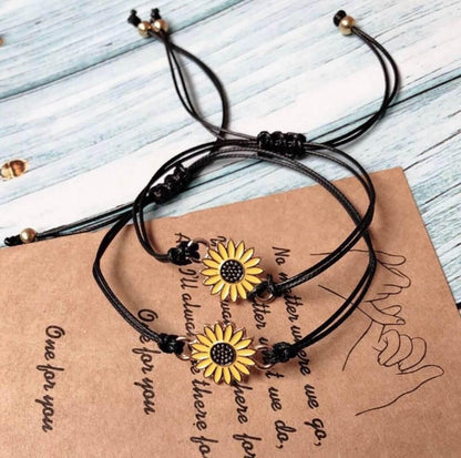 NEW "Together Forever" Sunflower Bracelet Set - Pretty Little Wish.com