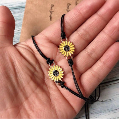 NEW "Together Forever" Sunflower Bracelet Set - Pretty Little Wish.com