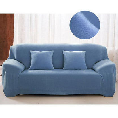 Plush Sofa Cover Stretch Solid Color Thick Slipcover Sofa Covers for Living Room Pets Chair Cover Cushion Cover Sofa Towel 1PC - Pretty Little Wish.com