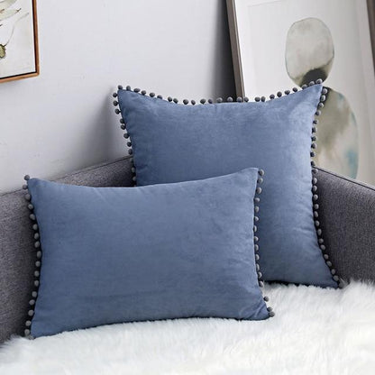 Pompon Hair Ball Lace Cushion Cover Pillow Case - Pretty Little Wish.com