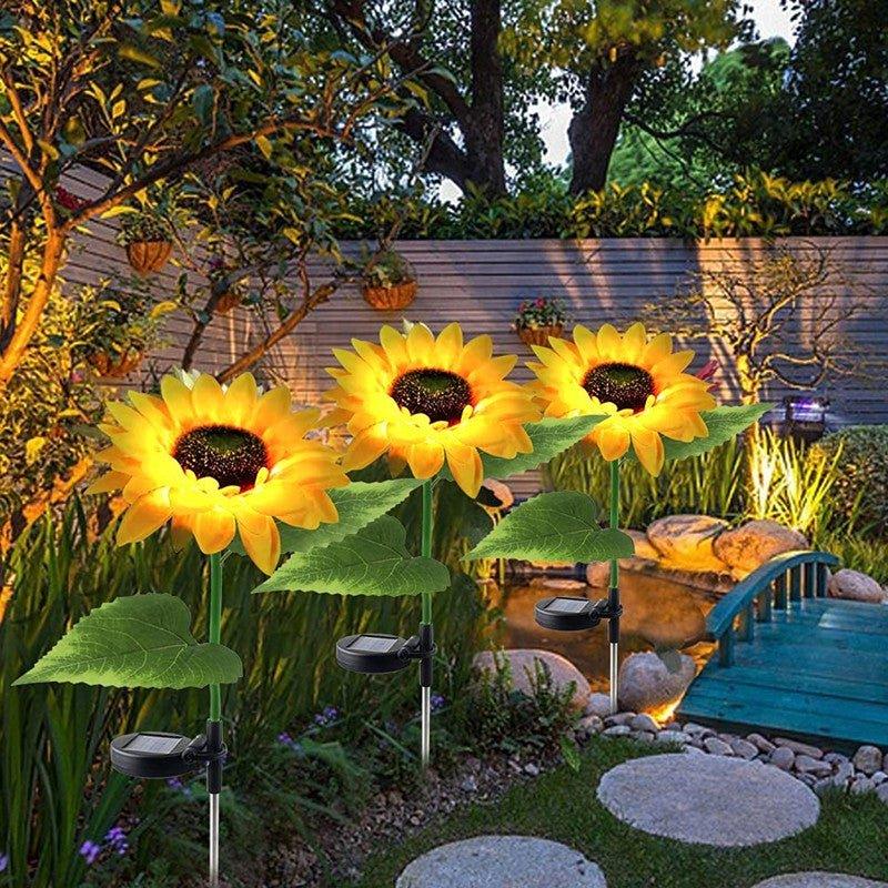 Solar Sunflower Light - 2 Pcs - Pretty Little Wish.com