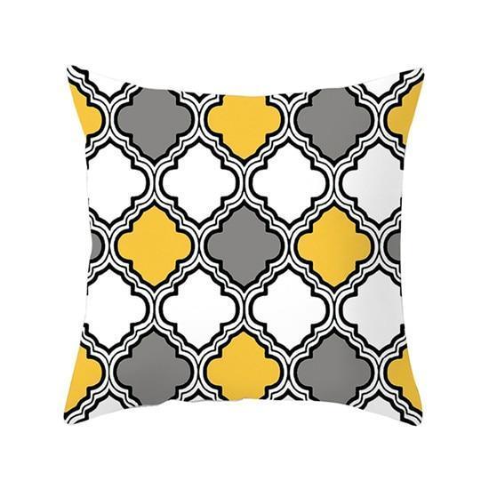 Yellow Geometric Cushion Cover - Pretty Little Wish.com