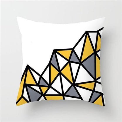 Yellow Geometric Cushion Cover - Pretty Little Wish.com