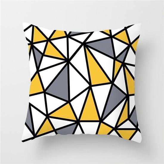 Yellow Geometric Cushion Cover - Pretty Little Wish.com