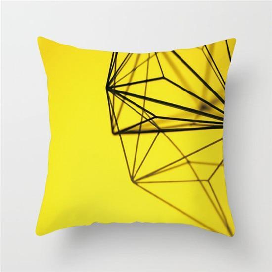 Yellow Geometric Cushion Cover - Pretty Little Wish.com