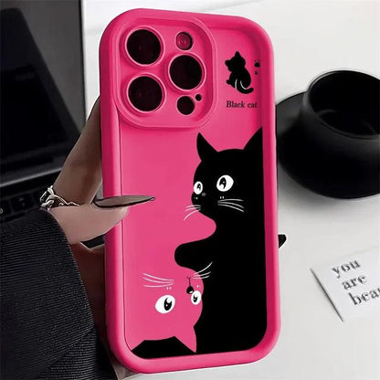 Purrfect Protector – Cartoon Cat iPhone Case - Pretty Little Wish.com